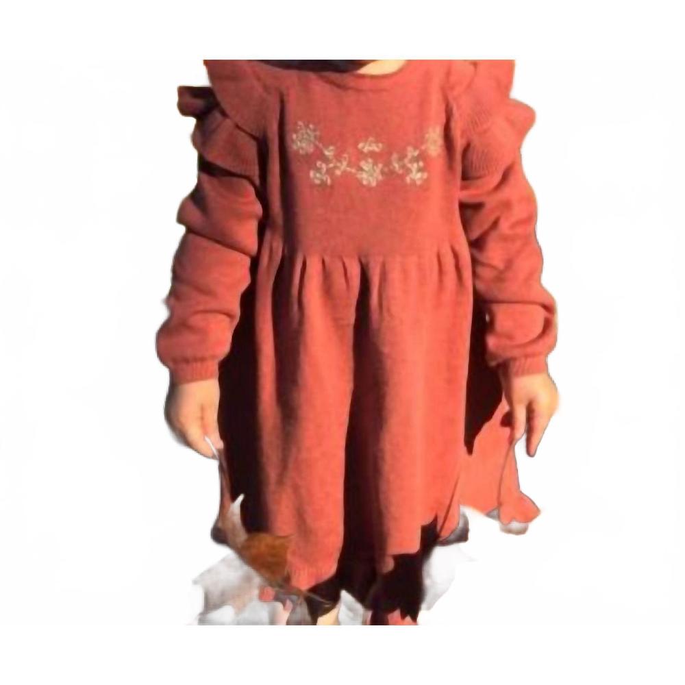 NEW ETTIE + H ysella knit sweater dress in rust